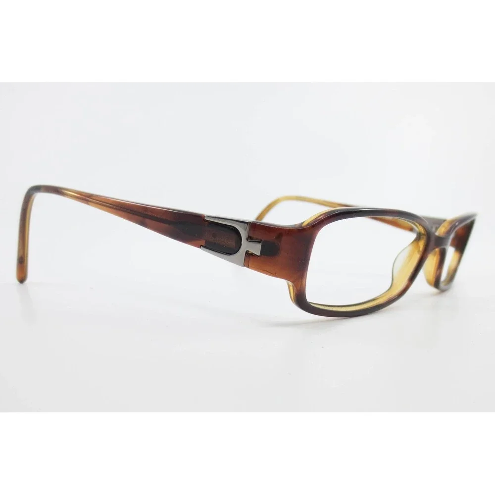 Bulova Turin Amber Gunmetal Rectangular Eyeglasses Frames 51-16-135 36245
